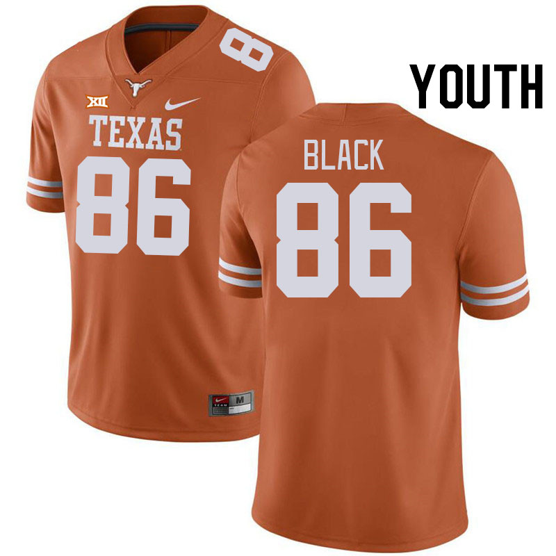 Youth #86 Dorian Black Texas Longhorns College Football Jerseys Stitched-Orange